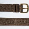 Bracelet montre en requin véritable marron plat