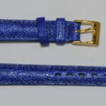 bracelet montre cuir de poisson maruca bleu