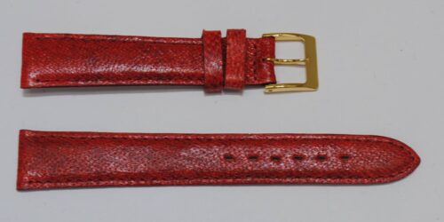 bracelet montre cuir de poisson rouge