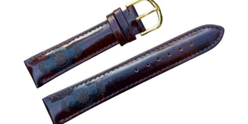 bracelet montre italien bordeaux 18mm