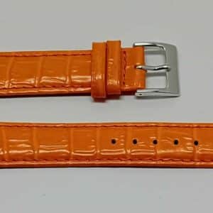 Bracelet montre cuir orange