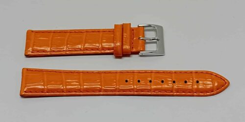 Bracelet montre 18mm cuir orange