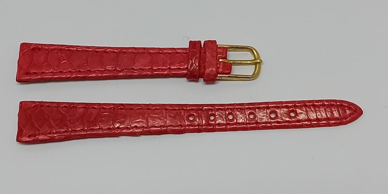 Bracelet montre pattes de coq rouge