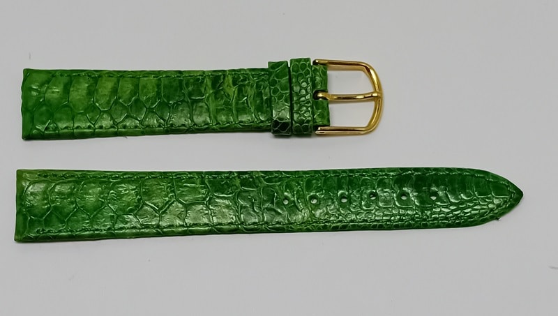 Bracelet montre pattes de coq vert