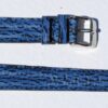 Bracelet montre en requin véritable bleu double joncs