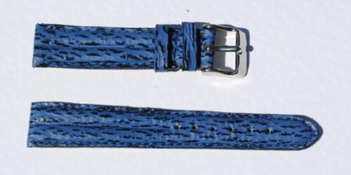 bracelet montre requin véritable bleu 18mm