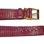 bracelet montre lézard bordeaux 20