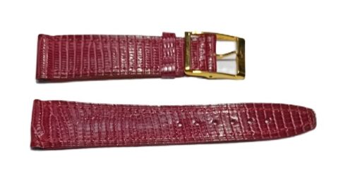 bracelet montre lézard bordeaux 20