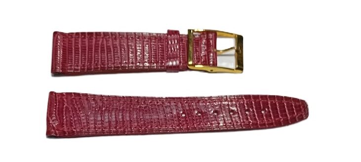 bracelet montre lézard bordeaux 20